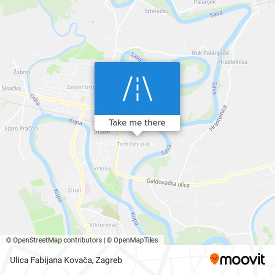 Ulica Fabijana Kovača map