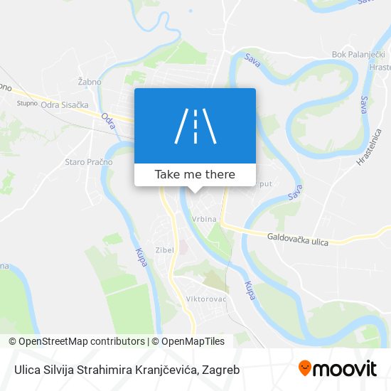 Ulica Silvija Strahimira Kranjčevića map