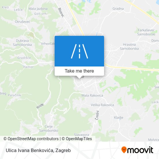 Ulica Ivana Benkovića map