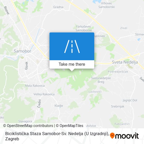 Biciklistička Staza Samobor-Sv. Nedelja (U Izgradnji) map
