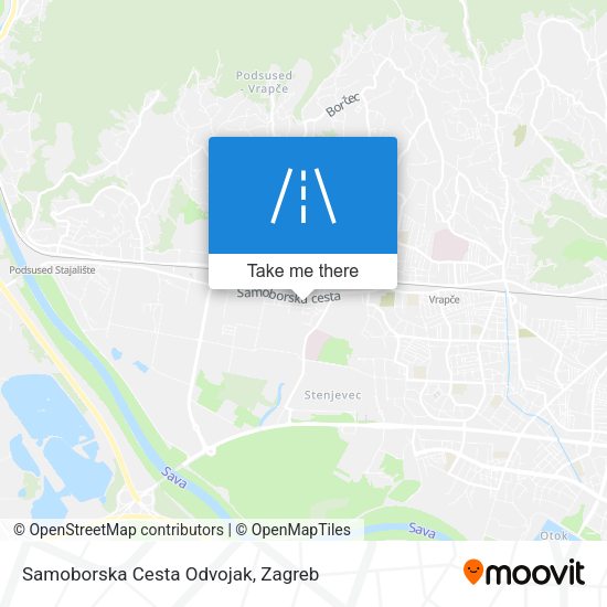 Samoborska Cesta Odvojak map