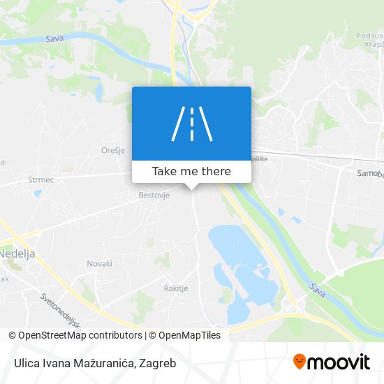 Ulica Ivana Mažuranića map