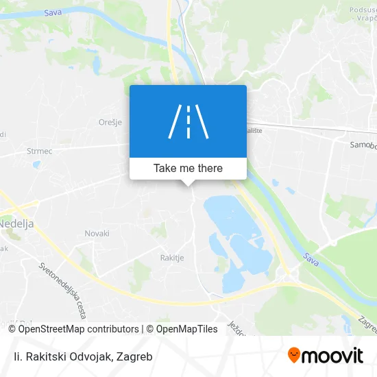 Ii. Rakitski Odvojak map