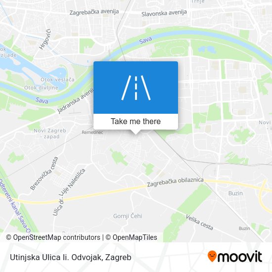 Utinjska Ulica Ii. Odvojak map