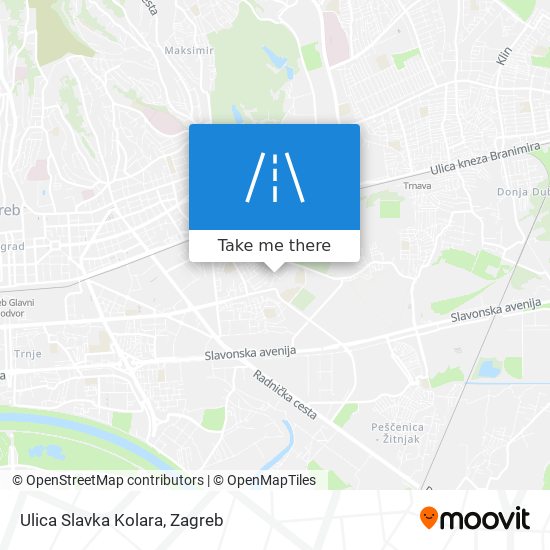 Ulica Slavka Kolara map
