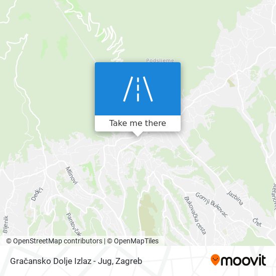 Gračansko Dolje Izlaz - Jug map