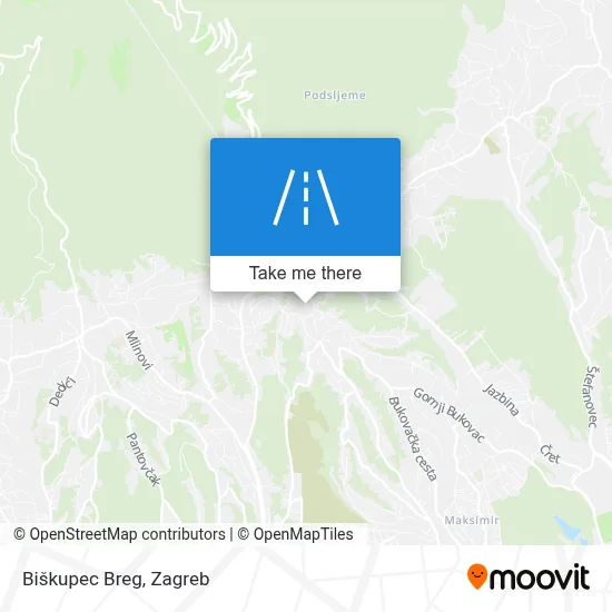 Biškupec Breg map
