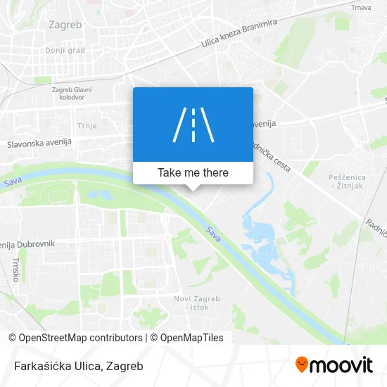 Farkašićka Ulica map