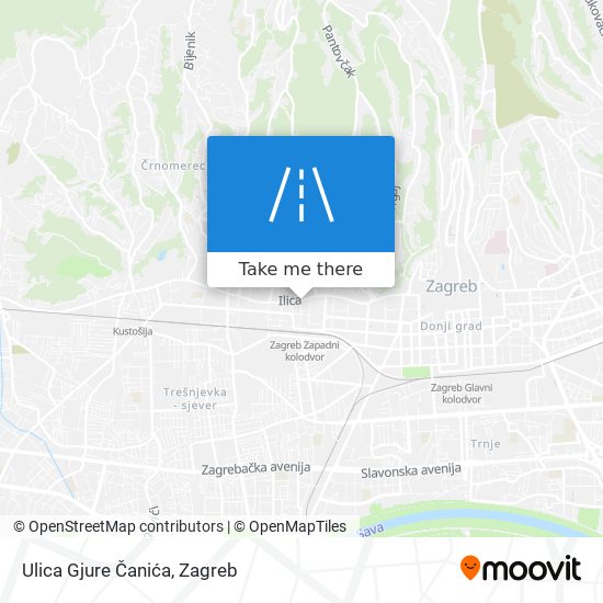 Ulica Gjure Čanića map