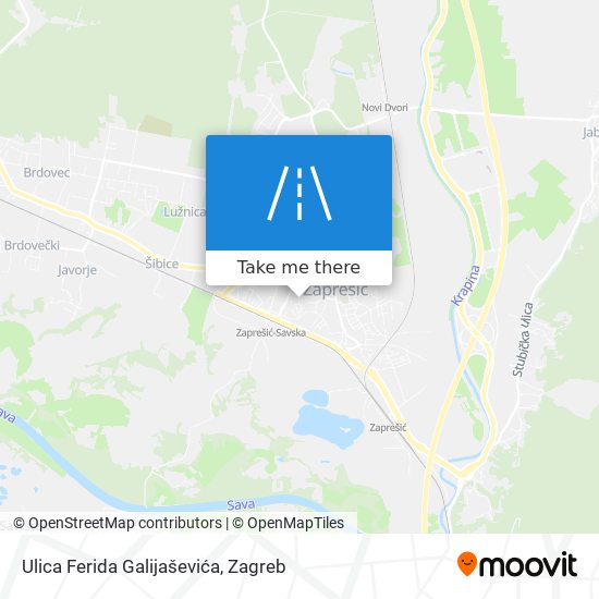 Ulica Ferida Galijaševića map