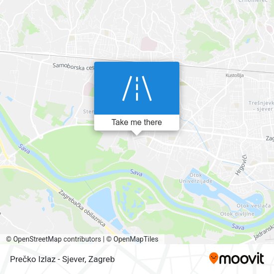 Prečko Izlaz - Sjever map