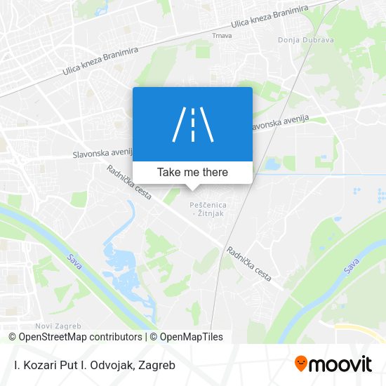 I. Kozari Put I. Odvojak map