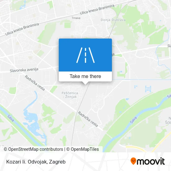 Kozari Ii. Odvojak map
