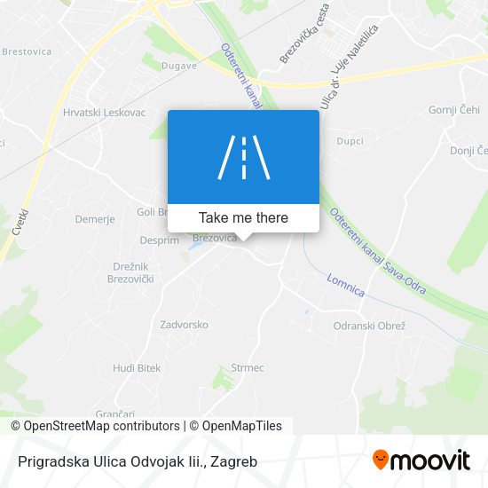 Prigradska Ulica Odvojak Iii. map