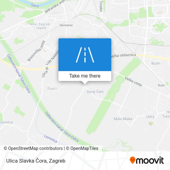 Ulica Slavka Čora map