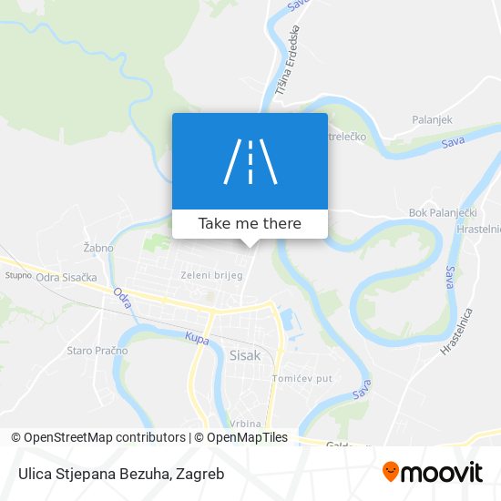 Ulica Stjepana Bezuha map