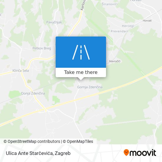 Ulica Ante Starčevića map