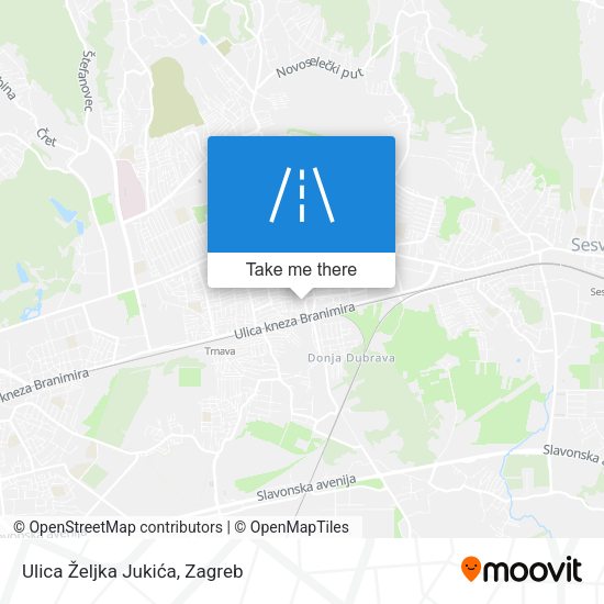 Ulica Željka Jukića map