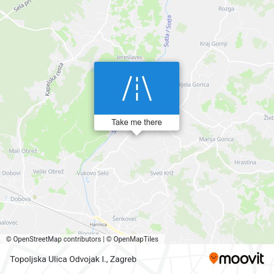 Topoljska Ulica Odvojak I. map