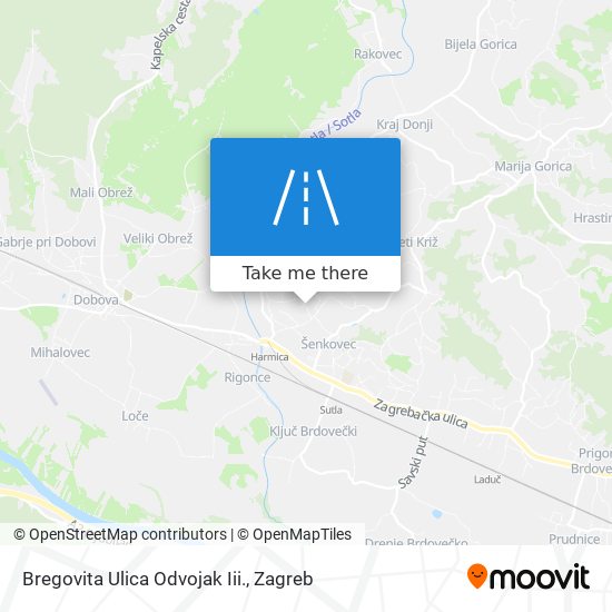 Bregovita Ulica Odvojak Iii. map