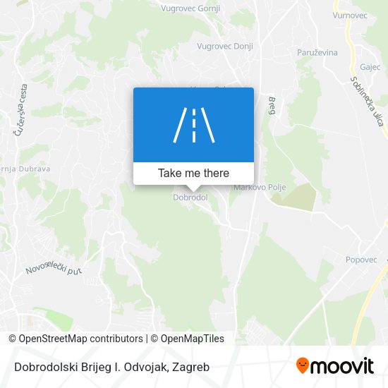 Dobrodolski Brijeg I. Odvojak map