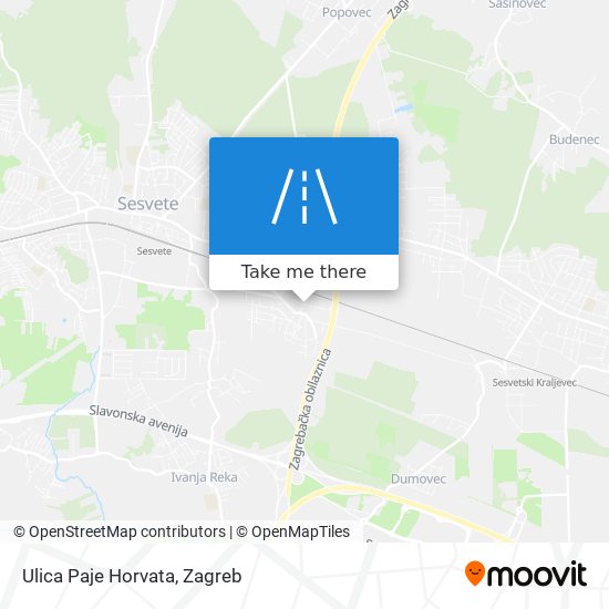 Ulica Paje Horvata map