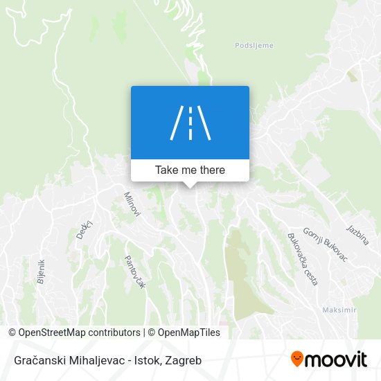 Gračanski Mihaljevac - Istok map