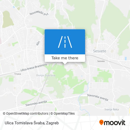 Ulica Tomislava Švaba map
