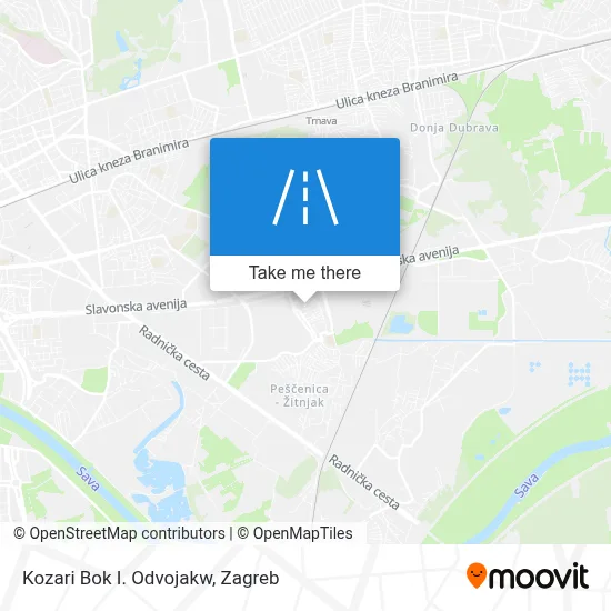 Kozari Bok I. Odvojakw map