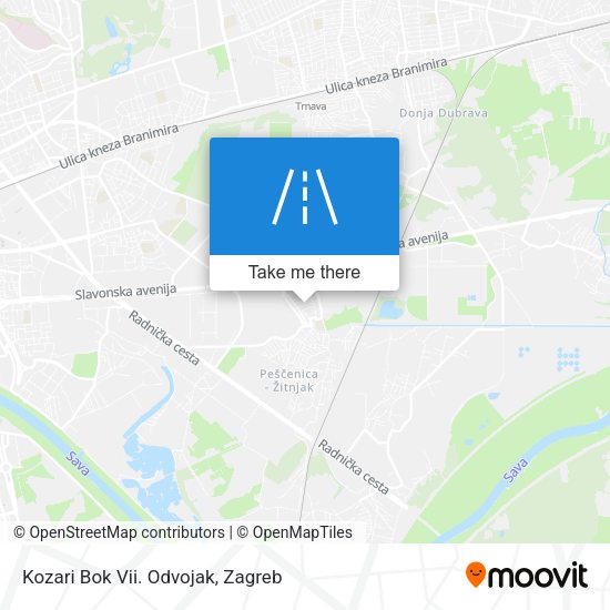 Kozari Bok Vii. Odvojak map