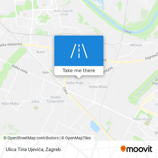 Ulica Tina Ujevića map