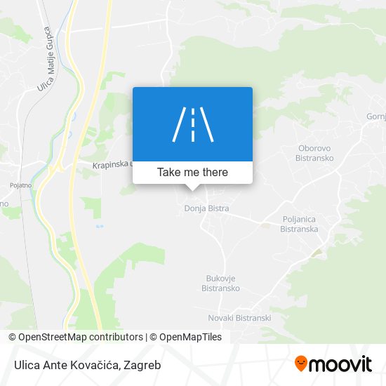 Ulica Ante Kovačića map