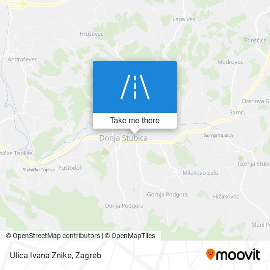 Ulica Ivana Znike map