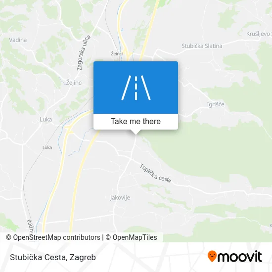 Stubička Cesta map