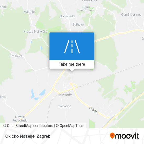 Okićko Naselje map