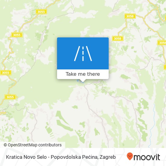 Kratica Novo Selo - Popovdolska Pećina map