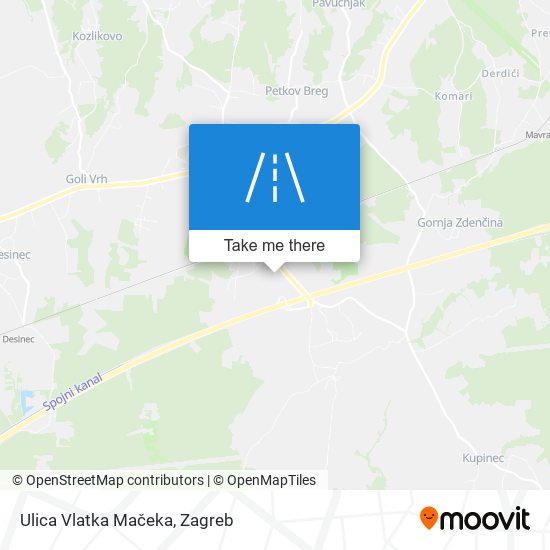 Ulica Vlatka Mačeka map