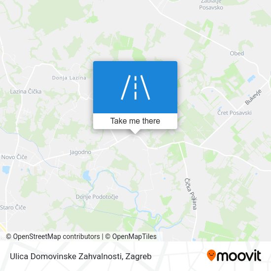 Ulica Domovinske Zahvalnosti map