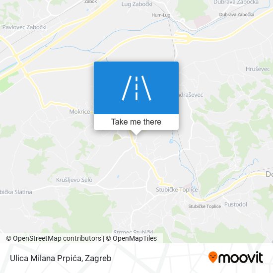 Ulica Milana Prpića map