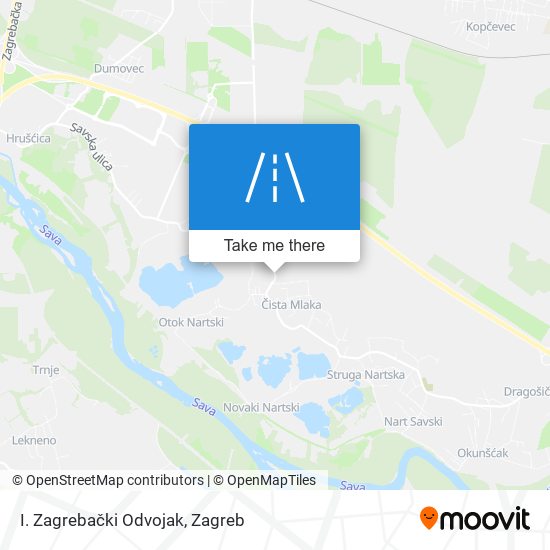 I. Zagrebački Odvojak map