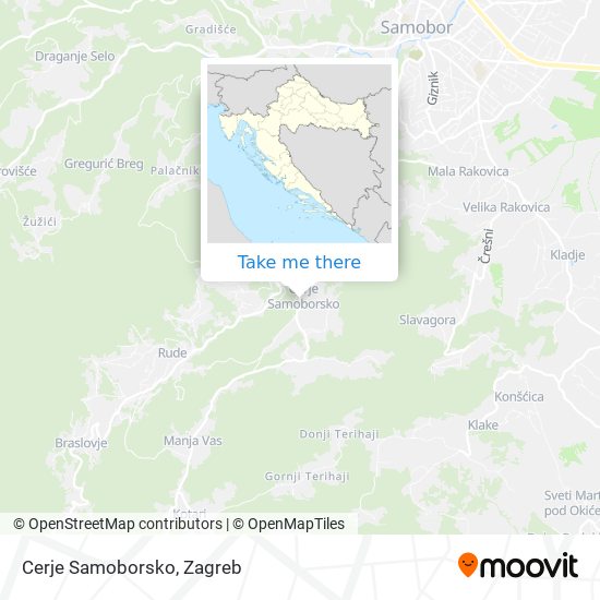 Cerje Samoborsko map