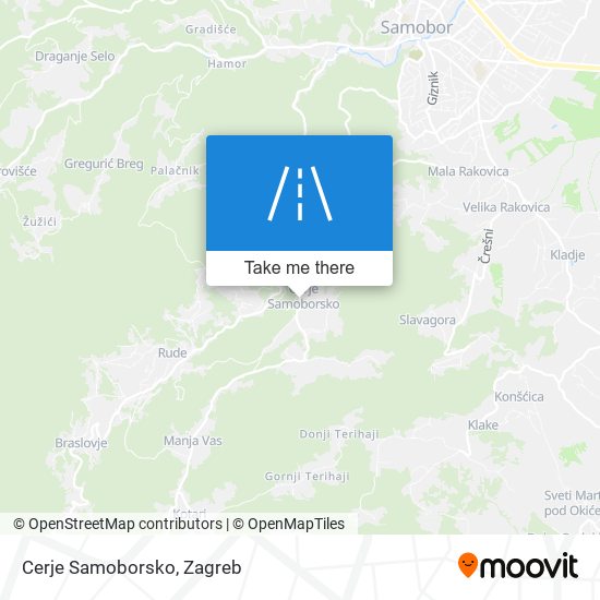 Cerje Samoborsko map