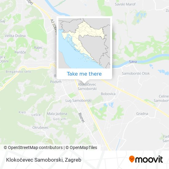 Klokočevec Samoborski map