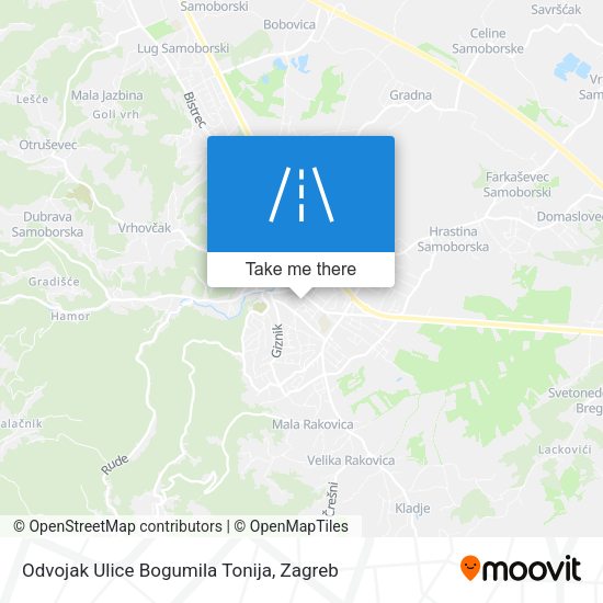 Odvojak Ulice Bogumila Tonija map