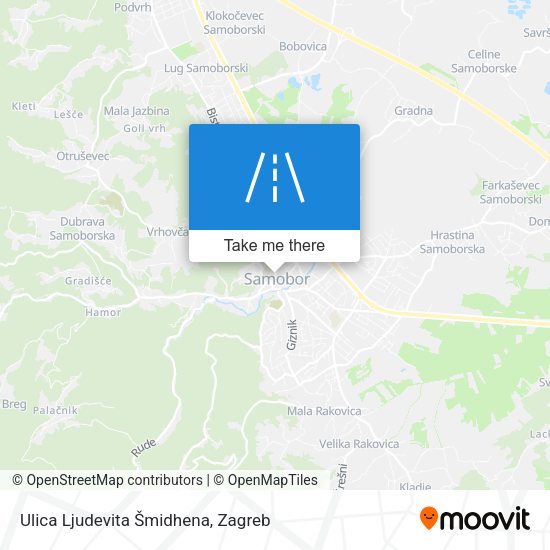 Ulica Ljudevita Šmidhena map