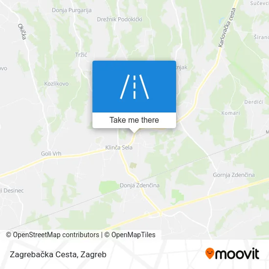 Zagrebačka Cesta map