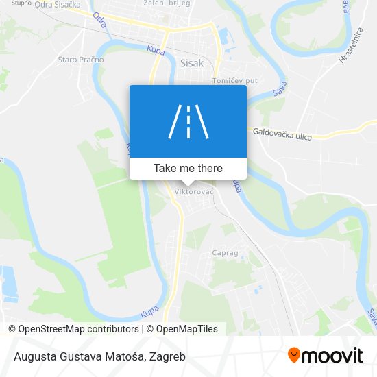 Augusta Gustava Matoša map