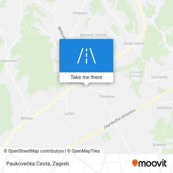 Paukovečka Cesta map