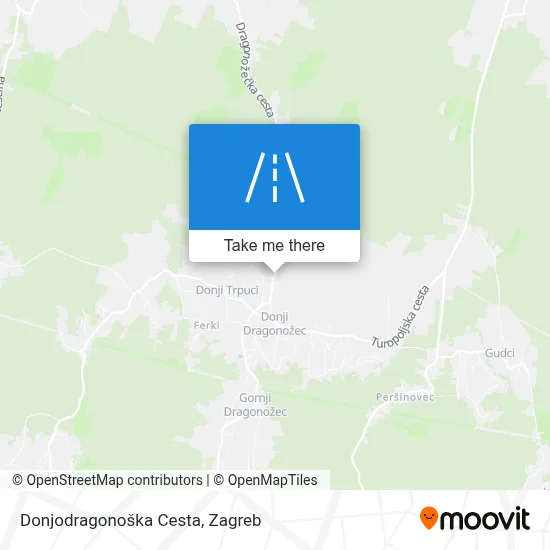 Donjodragonoška Cesta map