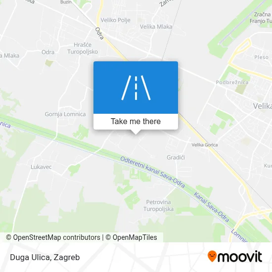 Duga Ulica map